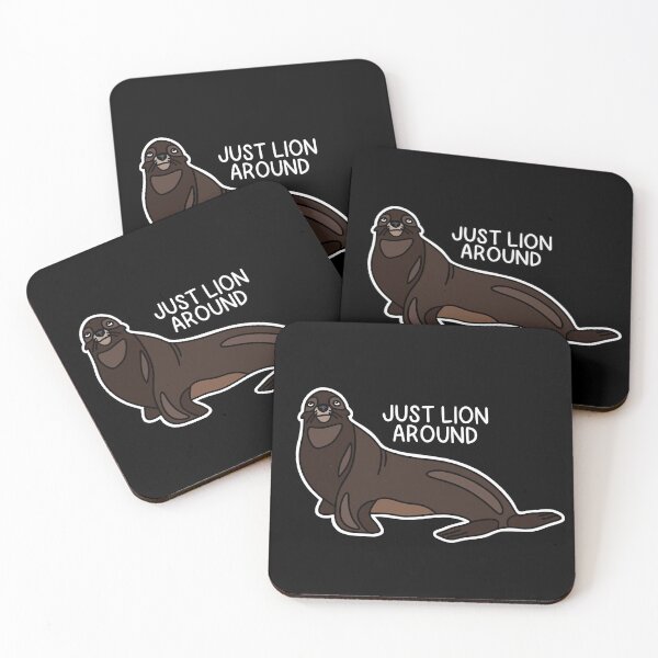 Item preview, (Version for DARK COLORED Items) JUST LION AROUND (California Sea Lion) designed and sold by chicorycreative.
