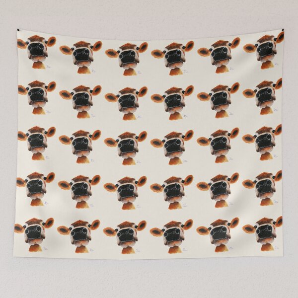 Item preview, Jersey COW PRiNT  ' Jersey Joy oN CReaM' BY SHiRLeY MacARTHuR designed and sold by Shirley MacArthur Art.