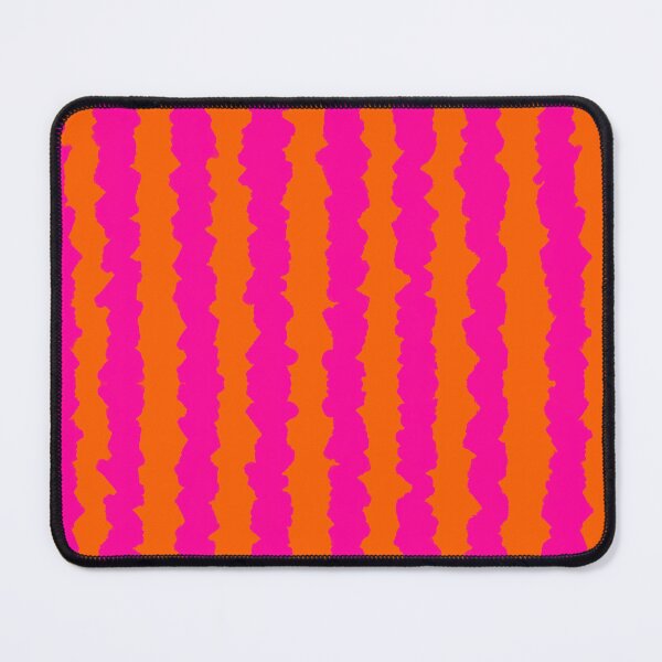 Item preview, Hot Fuchsia Pink and Orange Rough Stripes  designed and sold by OneThreeSix.
