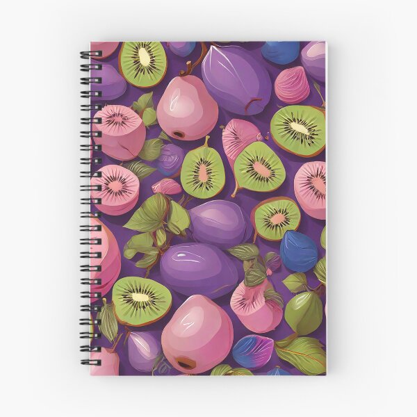 Item preview, repeating kiwi fruit : fruit pattern purple designed and sold by weissessika.