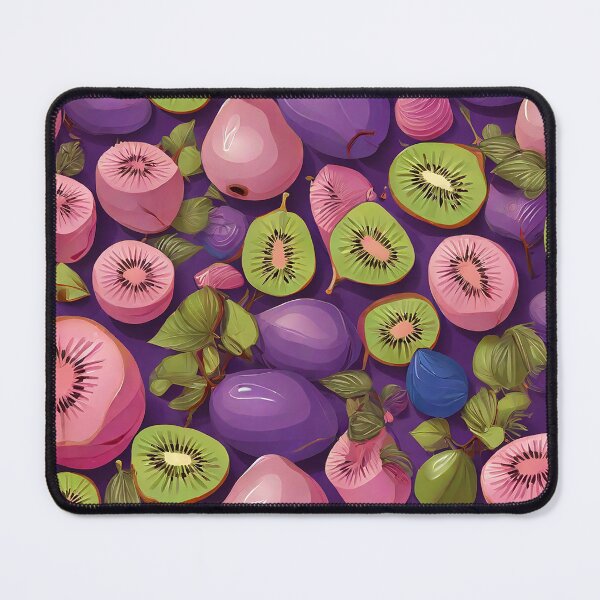 Item preview, repeating kiwi fruit : fruit pattern purple designed and sold by weissessika.