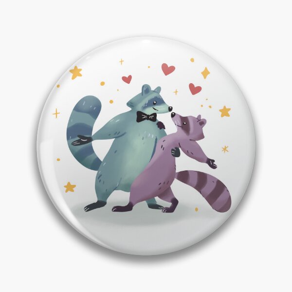 Item preview, dancing raccoons - playful woodland animals designed and sold by Patrick Gervacio.