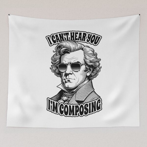 Item preview, Beethoven I Can't Hear You I'm Composing Funny Music Teacher designed and sold by GrandeDuc.