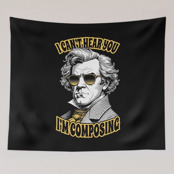 Item preview, Beethoven I Can't Hear You I'm Composing Funny Music Teacher designed and sold by GrandeDuc.