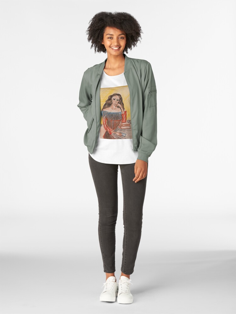 Alternate view of A Woman Who Reads Premium Scoop T-Shirt