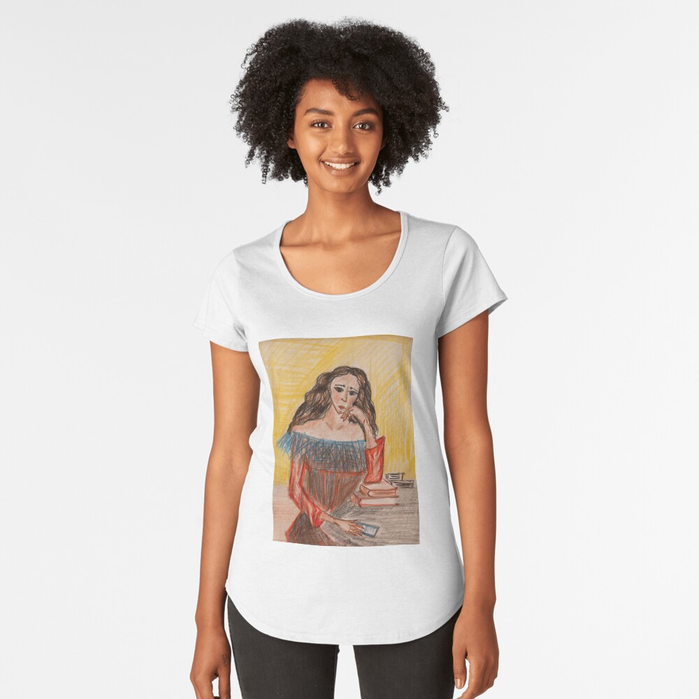 A Woman Who Reads Premium Scoop T-Shirt