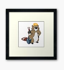 Beaver with a shovel Framed Print