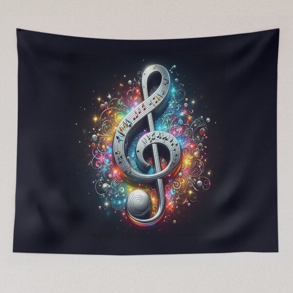 Item preview, A Treble Clef In A Cloud Of Color AI Generated designed and sold by BrightrDayMusicArt.