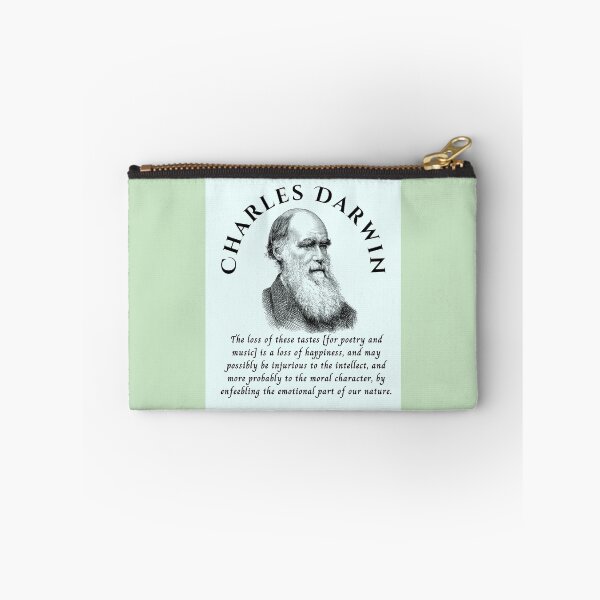 Item preview, Charles Darwin portrait and quote: The loss of these tastes is a loss of happiness, and may possibly be injurious to the intellect... designed and sold by artbleed.