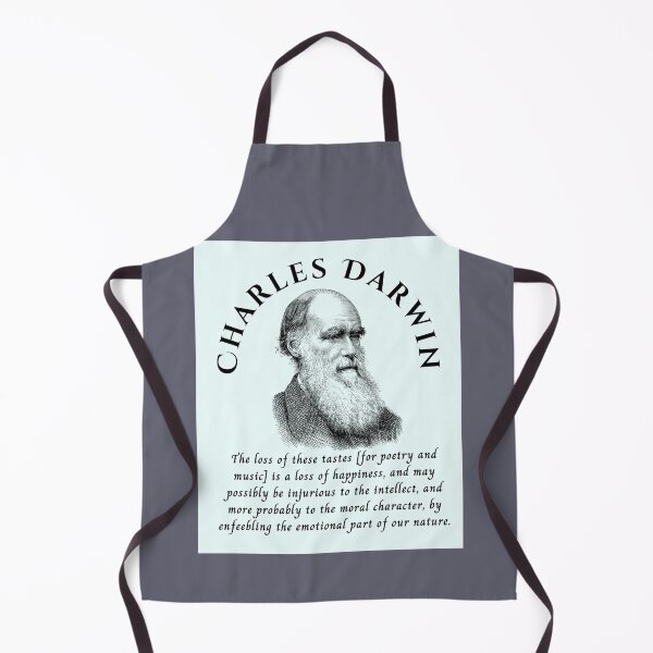 Item preview, Charles Darwin portrait and quote: The loss of these tastes is a loss of happiness, and may possibly be injurious to the intellect... designed and sold by artbleed.