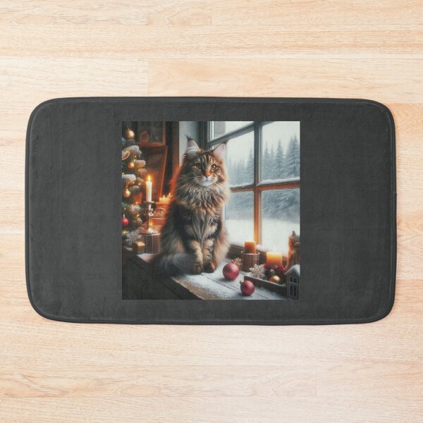 Item preview, Christmas Maine Coon cat 4 designed and sold by Zelda50.