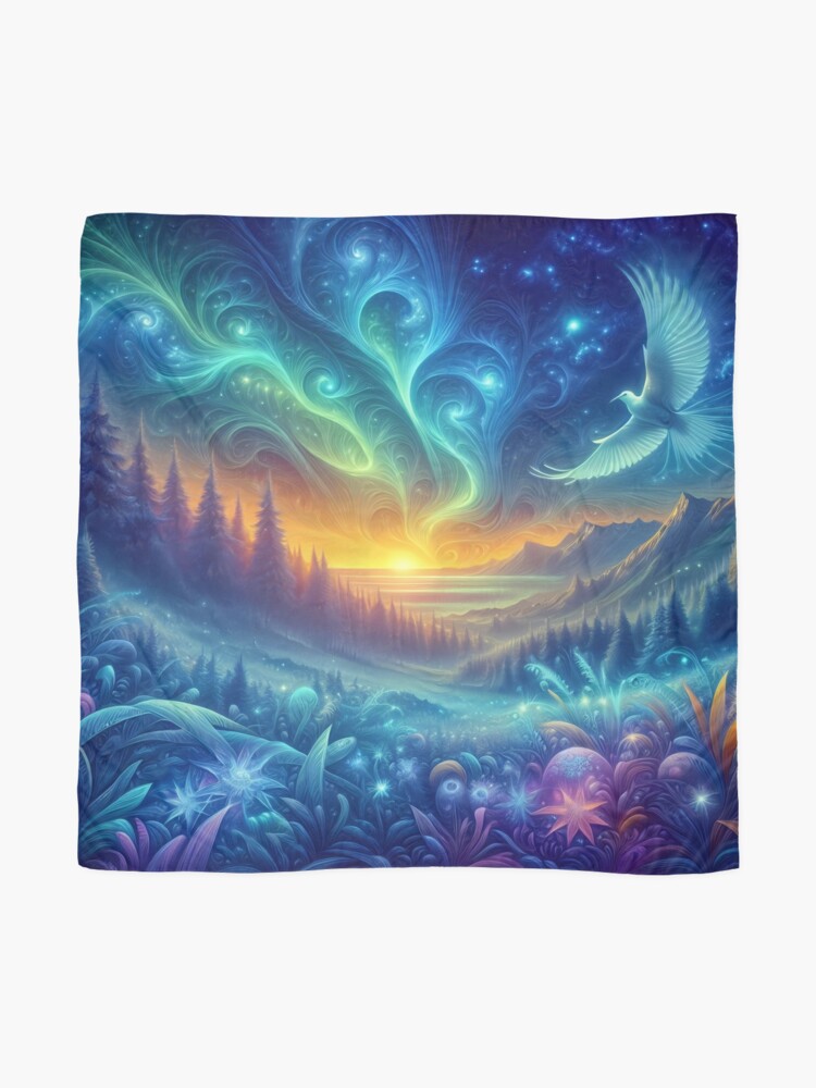 Thumbnail 2 of 3, Scarf, Northern lights 7 designed and sold by schizo604.