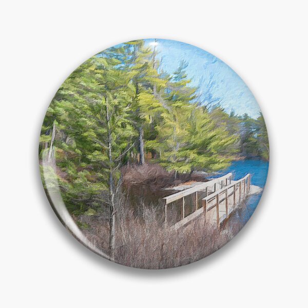 Item preview, Footbridge Over Hardy Lake in Ontario, Digital Painting designed and sold by jrtwynam.