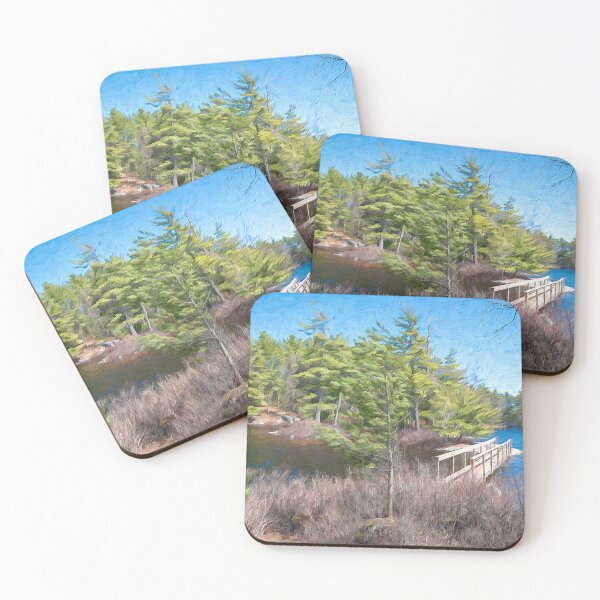 Item preview, Footbridge Over Hardy Lake in Ontario, Digital Painting designed and sold by jrtwynam.