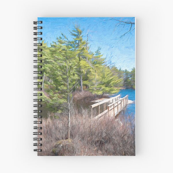 Item preview, Footbridge Over Hardy Lake in Ontario, Digital Painting designed and sold by jrtwynam.