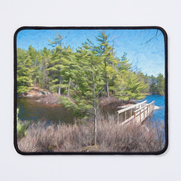 Item preview, Footbridge Over Hardy Lake in Ontario, Digital Painting designed and sold by jrtwynam.