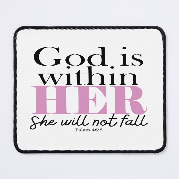 Item preview, Pslam 46:5 - Bible Verse in Pink and Black designed and sold by MagnoliaLamb.