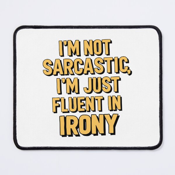 Item preview, Fluent in Irony Typography Design: Father's Day Witty Gift designed and sold by HahaHandlesHub.