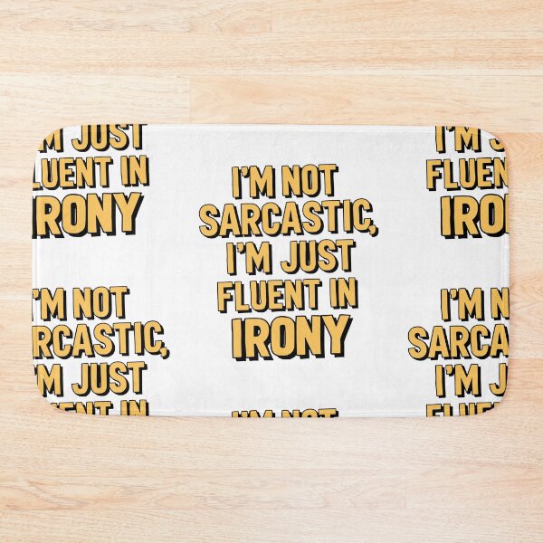 Item preview, Fluent in Irony Typography Design: Father's Day Witty Gift designed and sold by HahaHandlesHub.