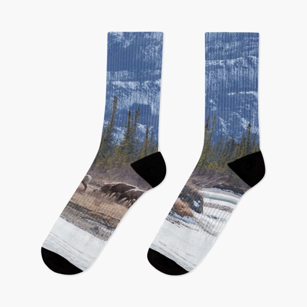 Item preview, Tranquil Morro Slabs Goats by Athabasca River designed and sold by rawshutterbug.