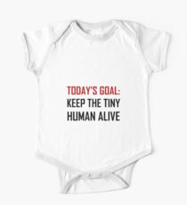 Body de manga corta para bebé Goal Keep Tiny Human Alive