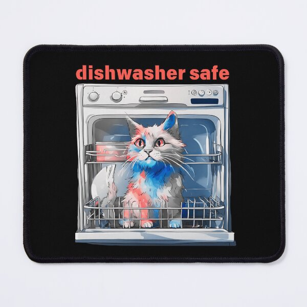 Item preview, Dishwasher Safe With Funny Cat designed and sold by LadyGoodwill.