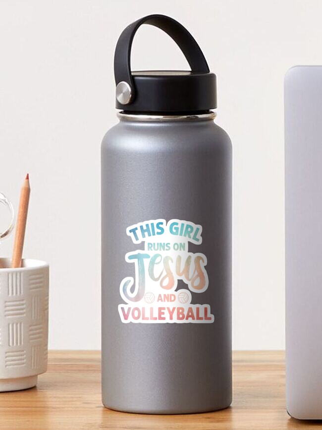 This Girl Runs On Jesus And Volleyball Shirt-Christian Gift This Girl Runs On Jesus And Volleyball Shirt-Christian Gift