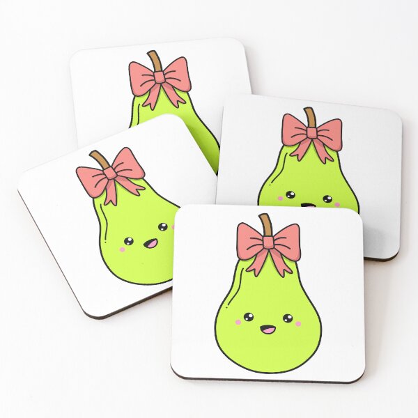 Item preview, Happy Pear, Cute Pear with Bow designed and sold by PanyaCreative.