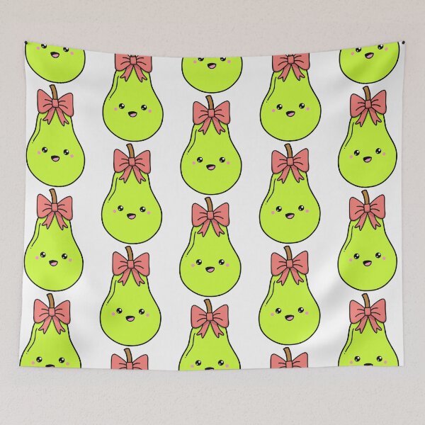 Item preview, Happy Pear, Cute Pear with Bow designed and sold by PanyaCreative.