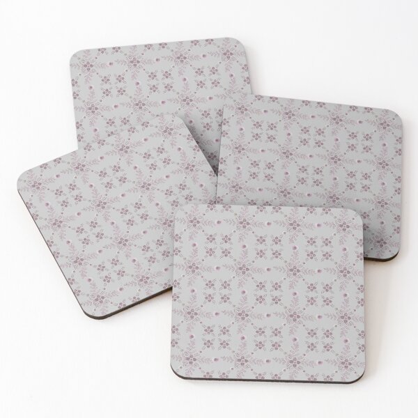 Item preview, Whimsical watercolor fern mandala in purple and silver grey designed and sold by Rebecca Hunter.