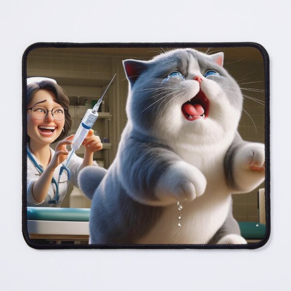 Item preview, Cats are afraid of vaccinations designed and sold by Catsmoment.