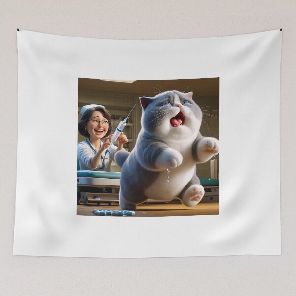 Item preview, Cats are afraid of vaccinations designed and sold by Catsmoment.