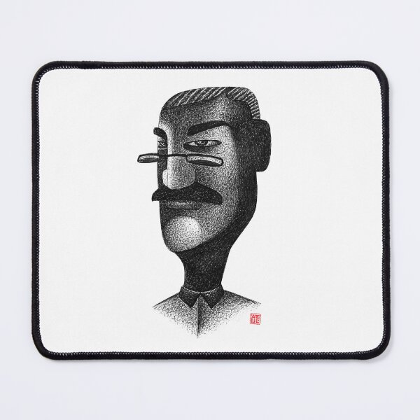 Item preview, Man Face Geek Face with Specs Portrait Pen and Ink Illustration designed and sold by Wiggly Lines.