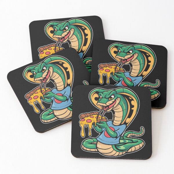 Item preview, Cobra Eating Pizza Funny Cartoon T-Shirt designed and sold by Witty Shirts.