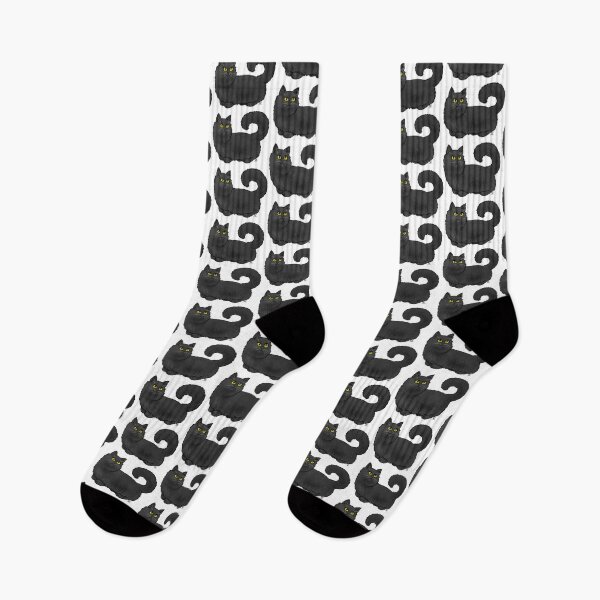 Item preview, Cat - Munchkin Cat - Black Longhair designed and sold by Jennifer Stolzer.