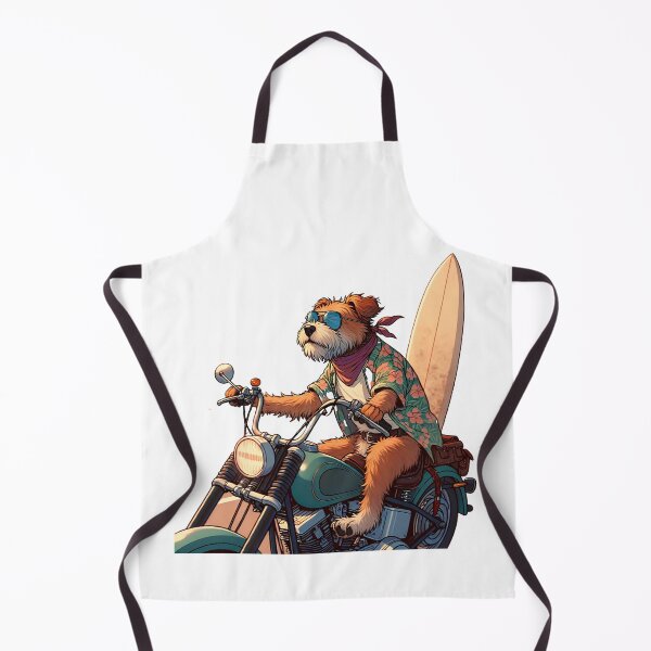 Item preview, Coastal Cruising: Scruffy Surf Dog Hits the Road on a Vintage Harley designed and sold by 0penvimark.