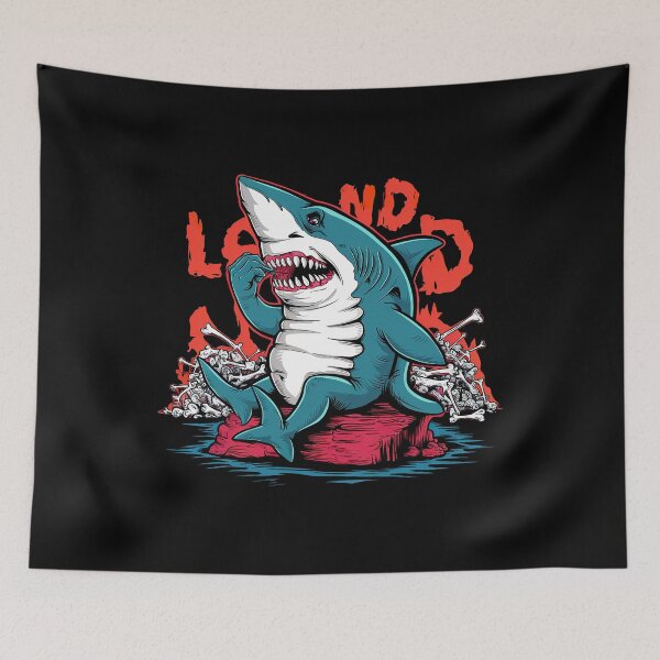 Item preview, Lunch Break Funny Shark T-Shirt designed and sold by Witty Shirts.