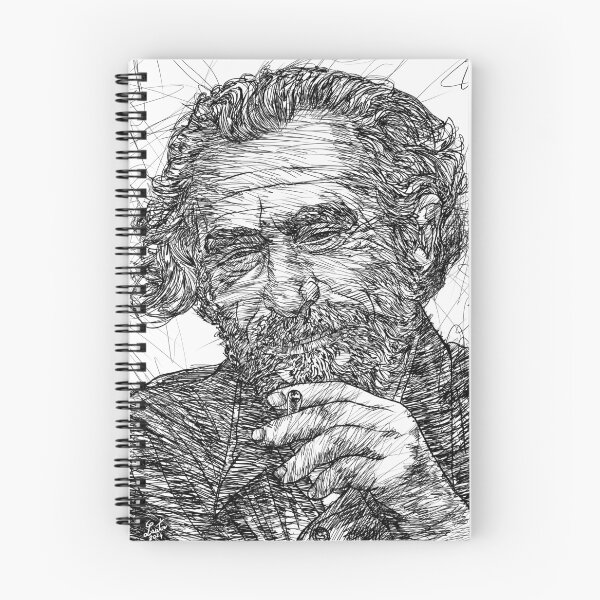 Item preview, CHARLES BUKOWSKI ink portrait .1 designed and sold by lautir.