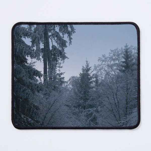Item preview, Snowy forest path at dusk designed and sold by rhosbahu.