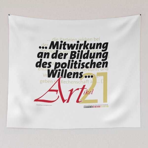 Item preview, "Participation in political decision-making" - Article 21 | Basic Law of the Federal Republic of Germany designed and sold by Brunhilde1001.