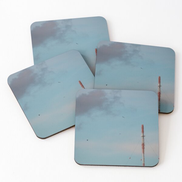 Item preview, Transmission tower and birds in the sky designed and sold by rhosbahu.