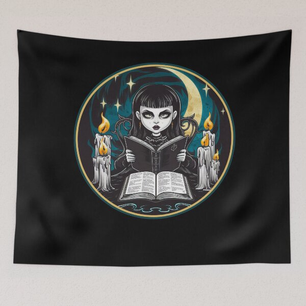 Item preview, Cute Goth Girl Summoning a Demon Funny T-Shirt designed and sold by Witty Shirts.