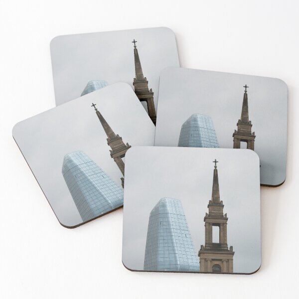 Item preview, Old and new: church tower and modern building designed and sold by rhosbahu.