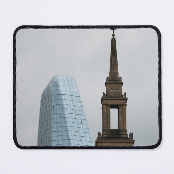 Item preview, Old and new: church tower and modern building designed and sold by rhosbahu.