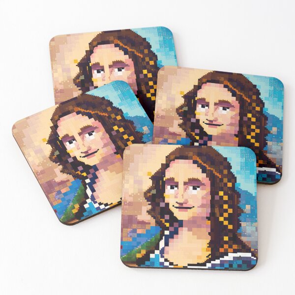 Aperçu de l'œuvre monalisa pixel créée et vendue par Timegraf.
