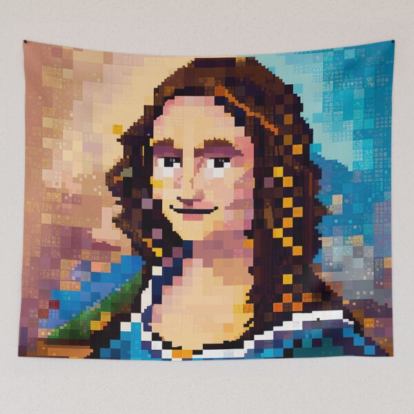 Aperçu de l'œuvre monalisa pixel créée et vendue par Timegraf.