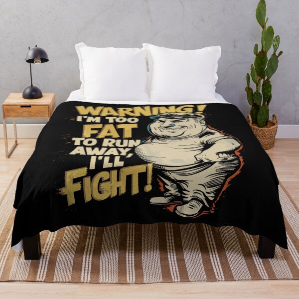 Item preview, Too Fat To Run Away Fight Humor Design designed and sold by Quirky Shirts.