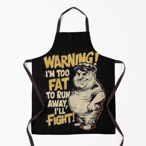 Item preview, Too Fat To Run Away Fight Humor Design designed and sold by Quirky Shirts.