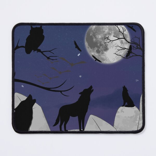 Item preview, Wolf pack at night designed and sold by MargoMalej.