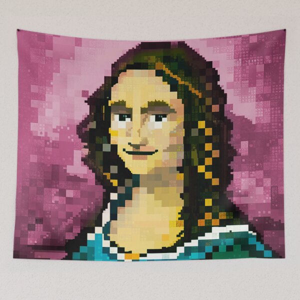 Aperçu de l'œuvre monalisa pixel créée et vendue par Timegraf.
